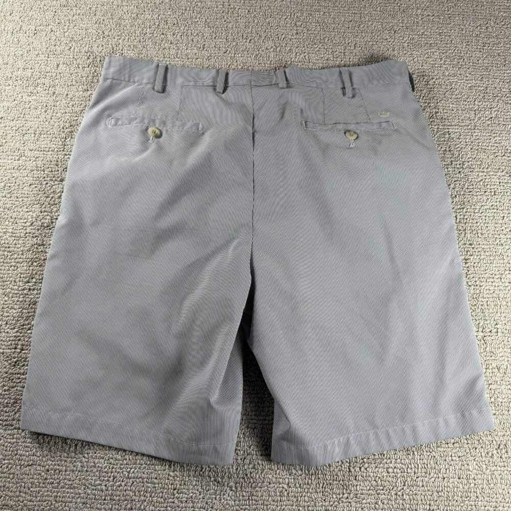 Peter Millar Crown Sport Striped Golf Shorts White Gray Men’s Size 36 x 9 - Picture 5 of 5